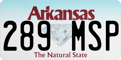AR license plate 289MSP