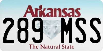 AR license plate 289MSS