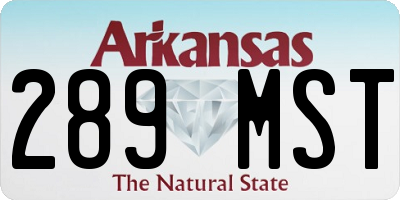 AR license plate 289MST