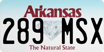 AR license plate 289MSX