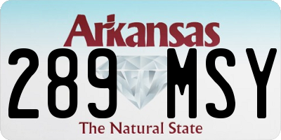 AR license plate 289MSY
