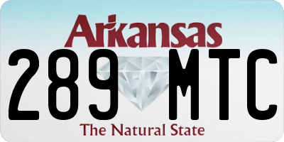 AR license plate 289MTC