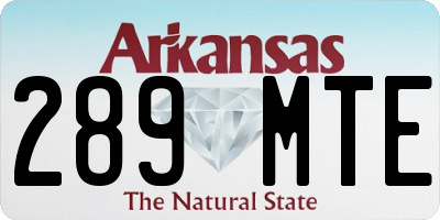AR license plate 289MTE