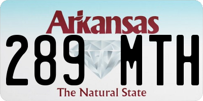 AR license plate 289MTH