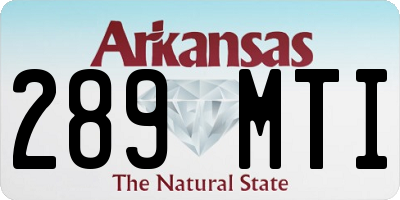 AR license plate 289MTI