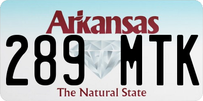AR license plate 289MTK