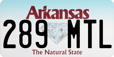 AR license plate 289MTL