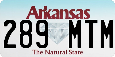 AR license plate 289MTM