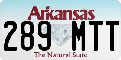 AR license plate 289MTT