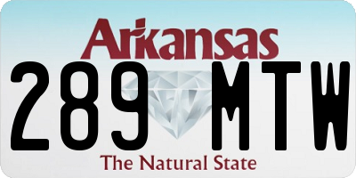 AR license plate 289MTW