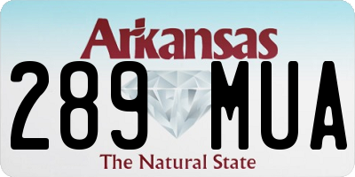 AR license plate 289MUA