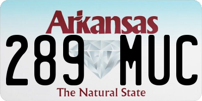 AR license plate 289MUC