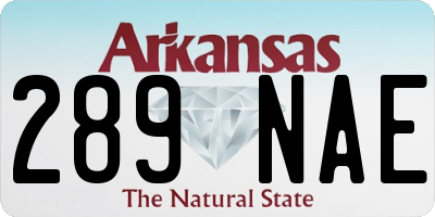 AR license plate 289NAE