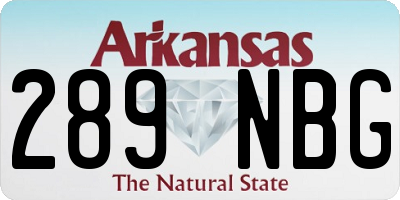 AR license plate 289NBG