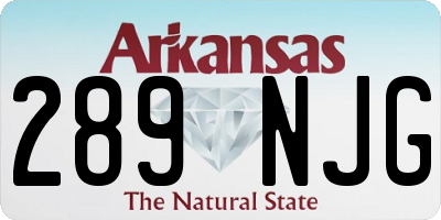 AR license plate 289NJG
