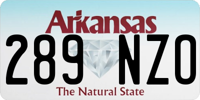 AR license plate 289NZO