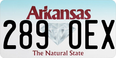 AR license plate 289OEX