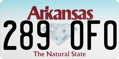 AR license plate 289OFO