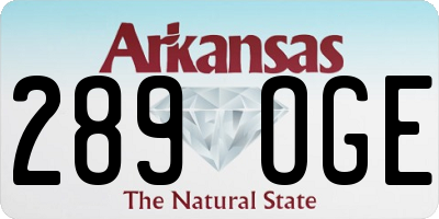AR license plate 289OGE
