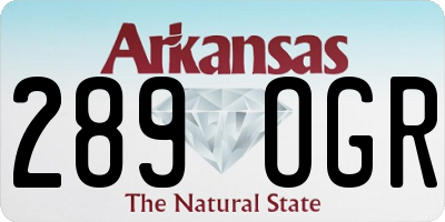 AR license plate 289OGR