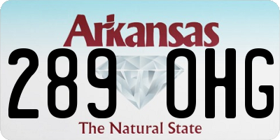 AR license plate 289OHG