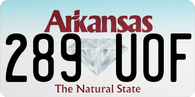 AR license plate 289UOF