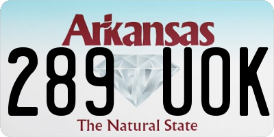 AR license plate 289UOK