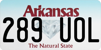 AR license plate 289UOL