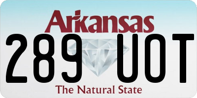 AR license plate 289UOT