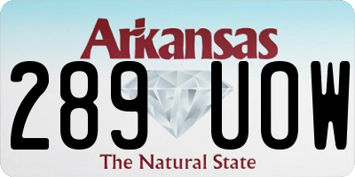 AR license plate 289UOW