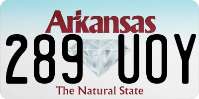 AR license plate 289UOY