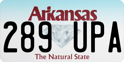 AR license plate 289UPA