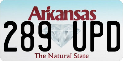 AR license plate 289UPD