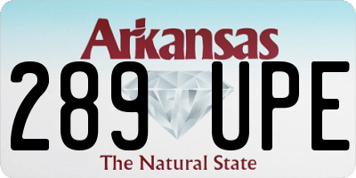 AR license plate 289UPE