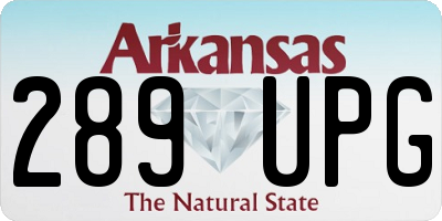 AR license plate 289UPG