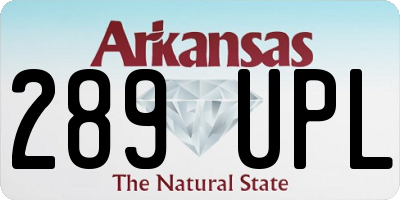 AR license plate 289UPL