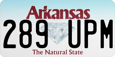 AR license plate 289UPM