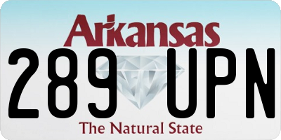 AR license plate 289UPN