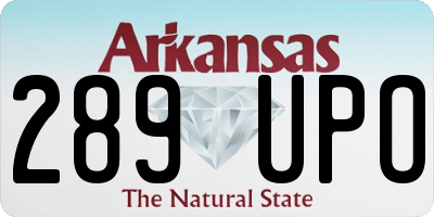 AR license plate 289UPO