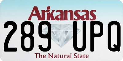 AR license plate 289UPQ