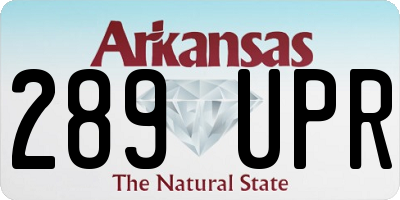 AR license plate 289UPR