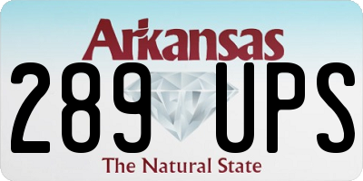 AR license plate 289UPS