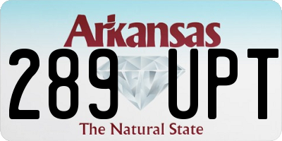 AR license plate 289UPT