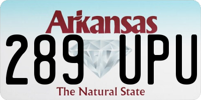AR license plate 289UPU