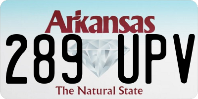 AR license plate 289UPV