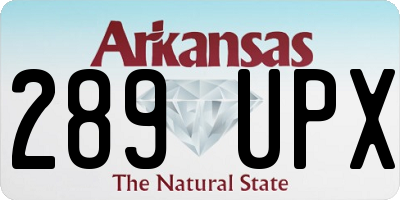 AR license plate 289UPX