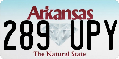 AR license plate 289UPY