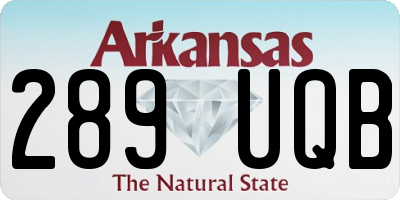 AR license plate 289UQB