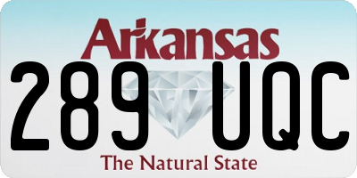 AR license plate 289UQC