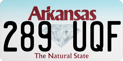 AR license plate 289UQF
